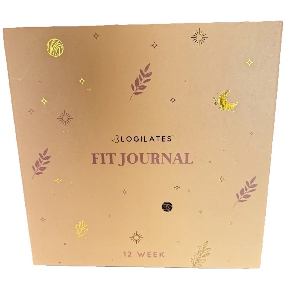 Blogilates 12‎ Week Fit Journal Hard Cover Elastic Closure Preprinted Pages NEW
